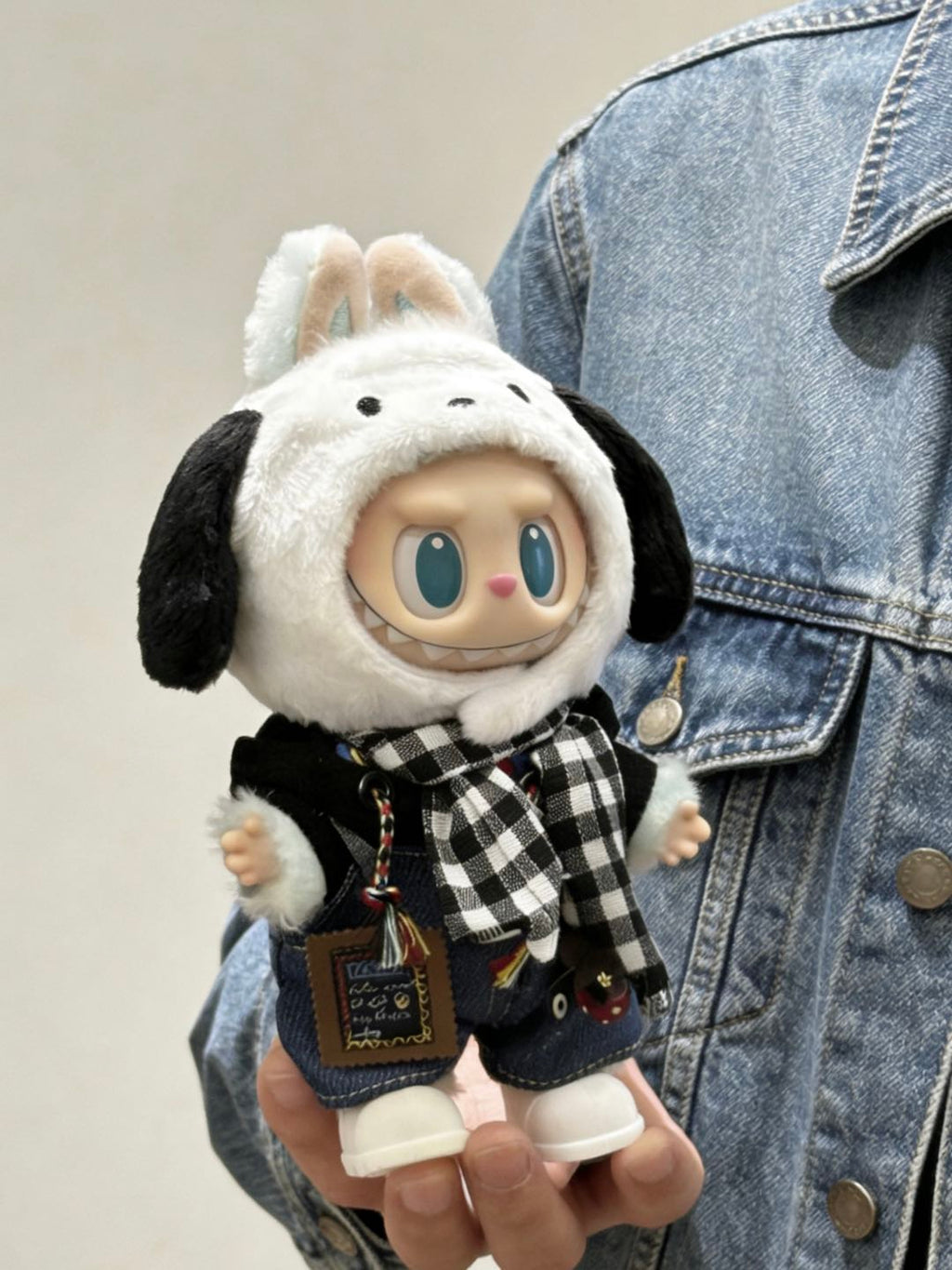 【Monochrome Check】Clothes for LABUBU Doll (NO Doll)