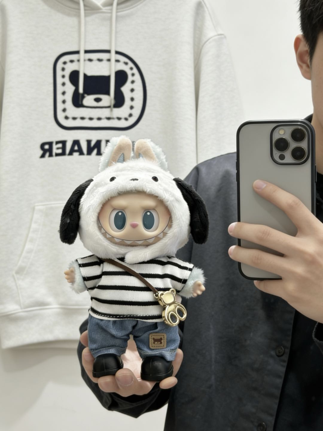 【Black Stripe】Clothes for LABUBU Doll (NO Doll)