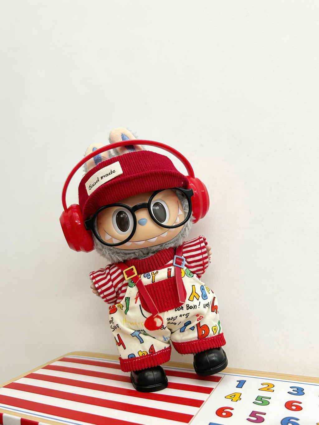【Red Stripe】Clothes for LABUBU Doll (NO Doll)