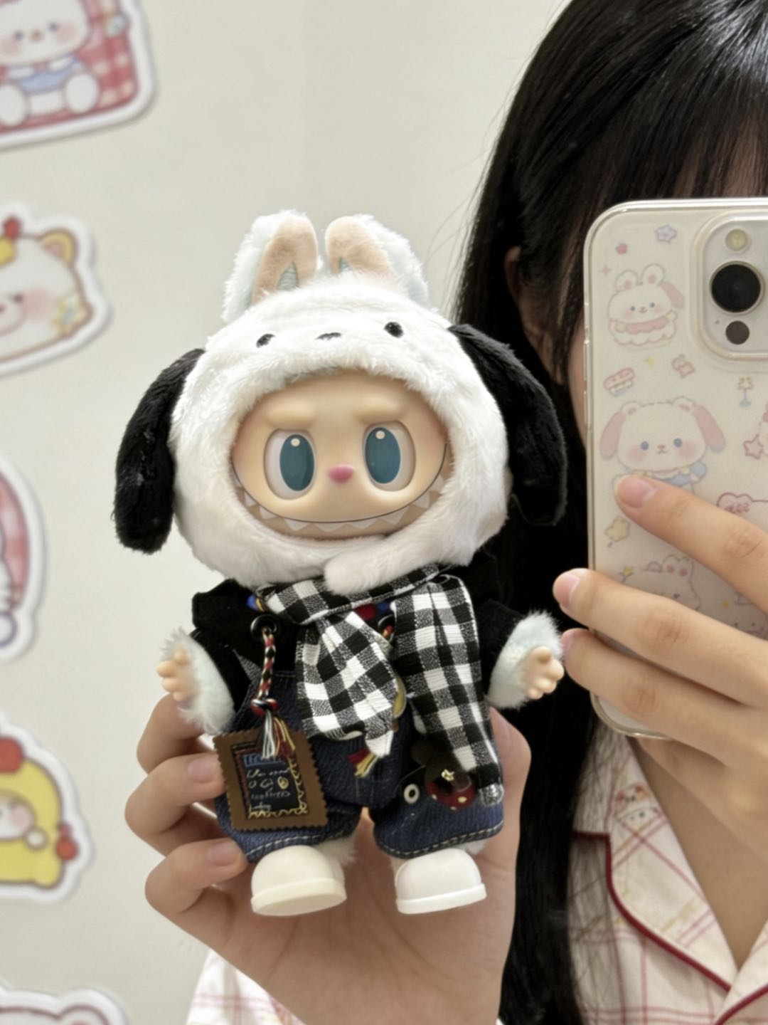 【Monochrome Check】Clothes for LABUBU Doll (NO Doll)