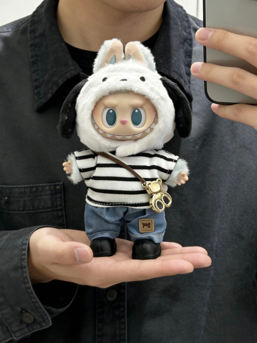 【Black Stripe】Clothes for LABUBU Doll (NO Doll)