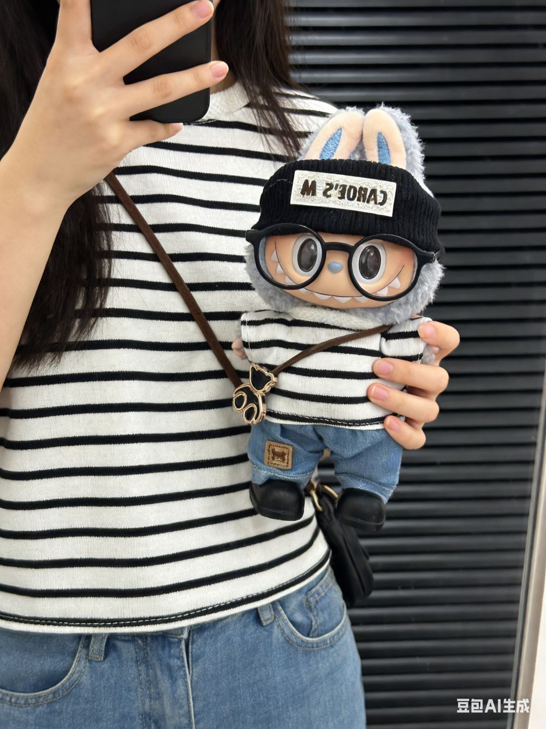 【Black Stripe】Clothes for LABUBU Doll (NO Doll)