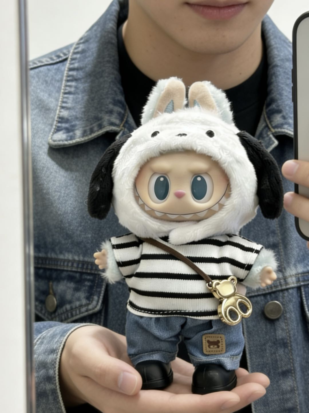 【Black Stripe】Clothes for LABUBU Doll (NO Doll)