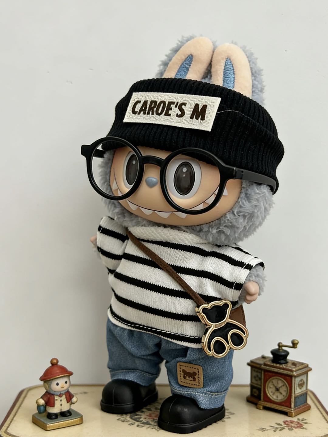 【Black Stripe】Clothes for LABUBU Doll (NO Doll)