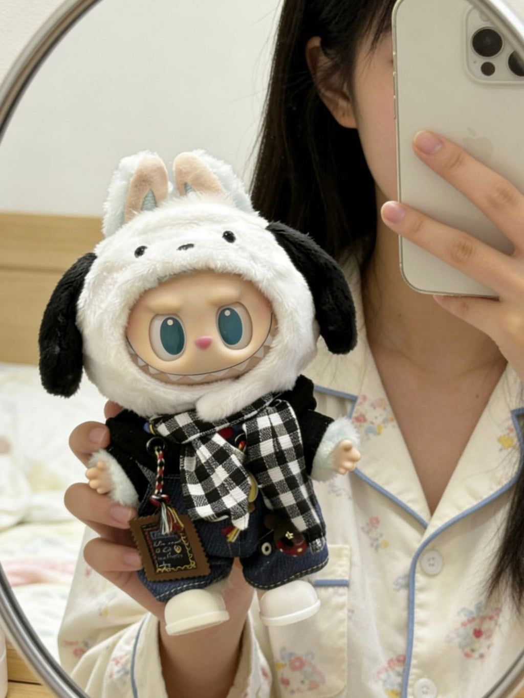 【Monochrome Check】Clothes for LABUBU Doll (NO Doll)