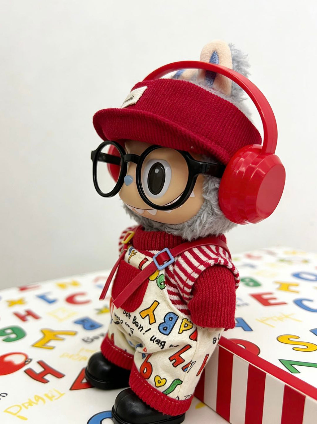 【Red Stripe】Clothes for LABUBU Doll (NO Doll)