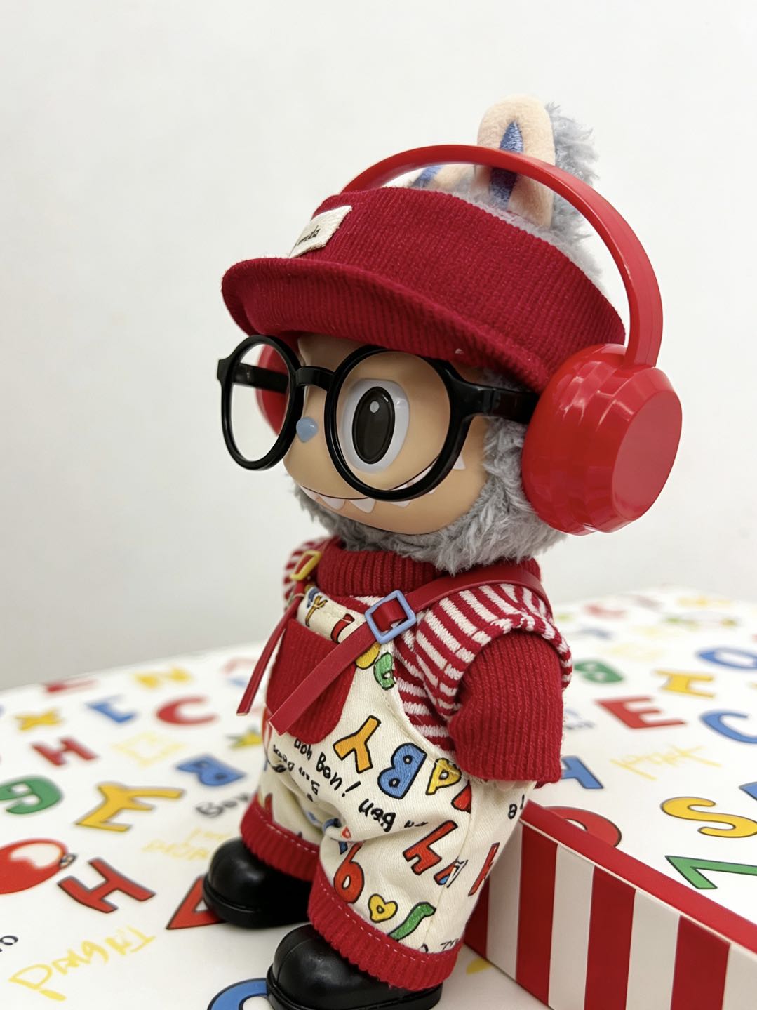 【Red Stripe】Clothes for LABUBU Doll (NO Doll)