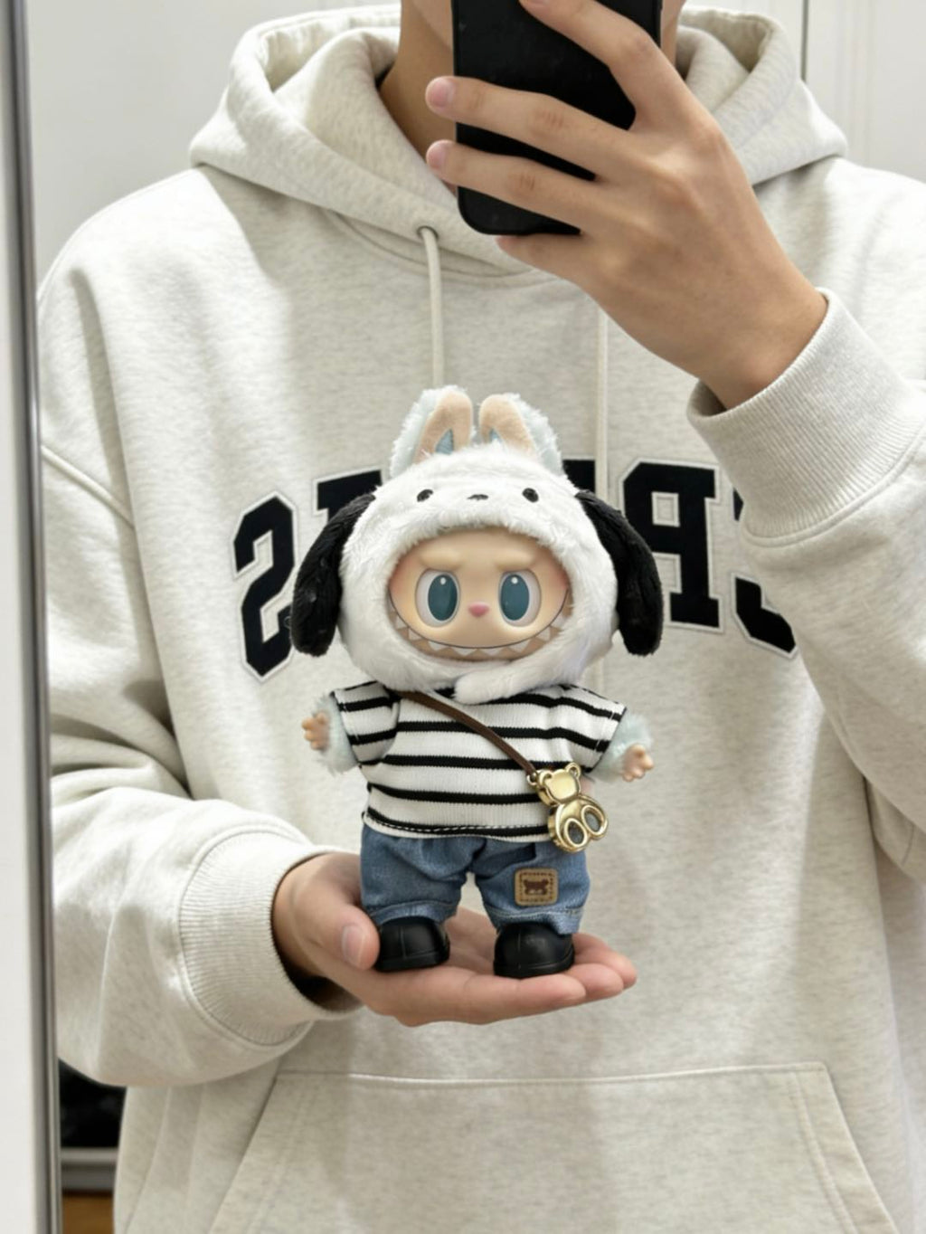 【Black Stripe】Clothes for LABUBU Doll (NO Doll)