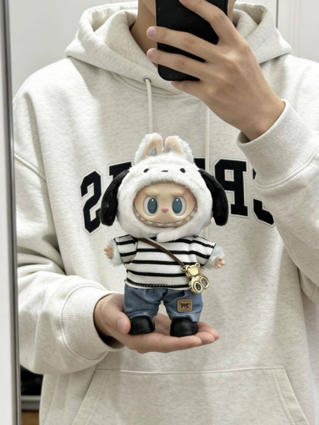 【Black Stripe】Clothes for LABUBU Doll (NO Doll)