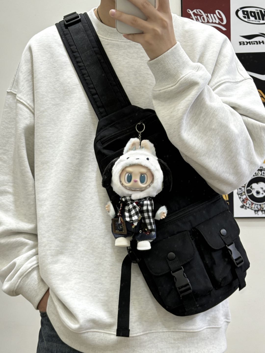 【Monochrome Check】Clothes for LABUBU Doll (NO Doll)