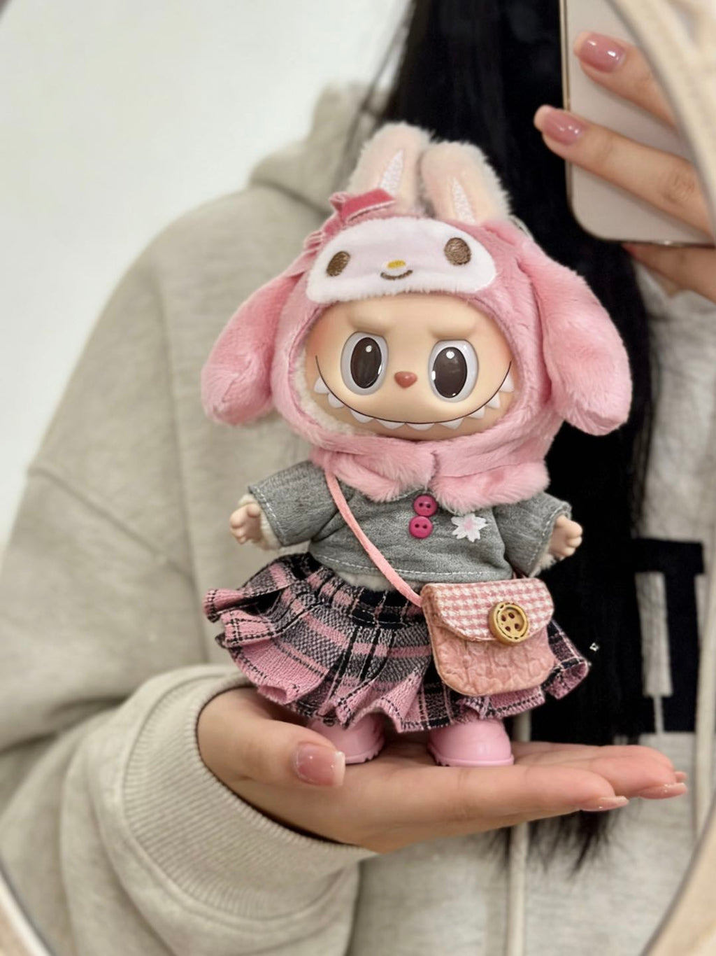 【Pink JK Set】Clothes for LABUBU Doll (NO Doll)