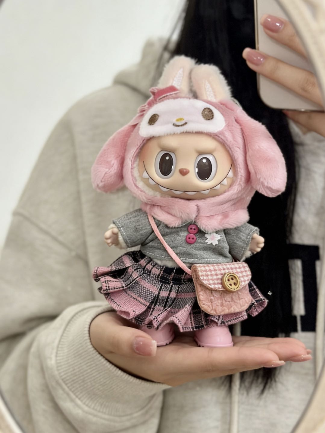【Pink JK Set】Clothes for LABUBU Doll (NO Doll)