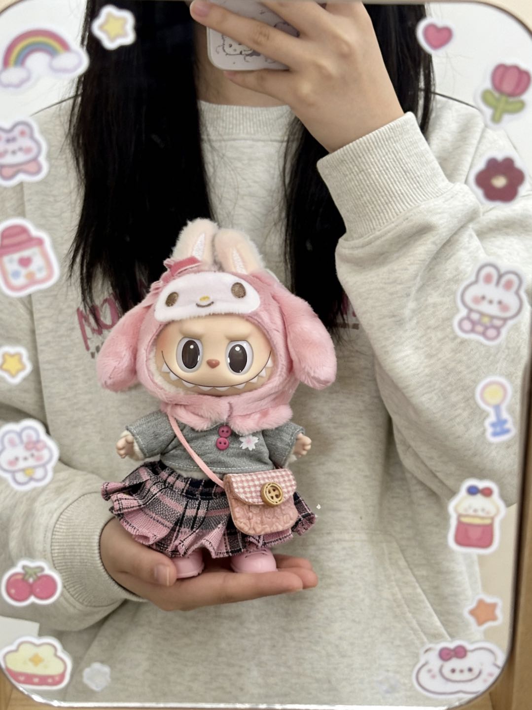 【Pink JK Set】Clothes for LABUBU Doll (NO Doll)