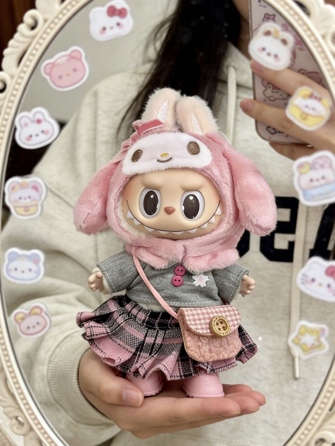 【Pink JK Set】Clothes for LABUBU Doll (NO Doll)
