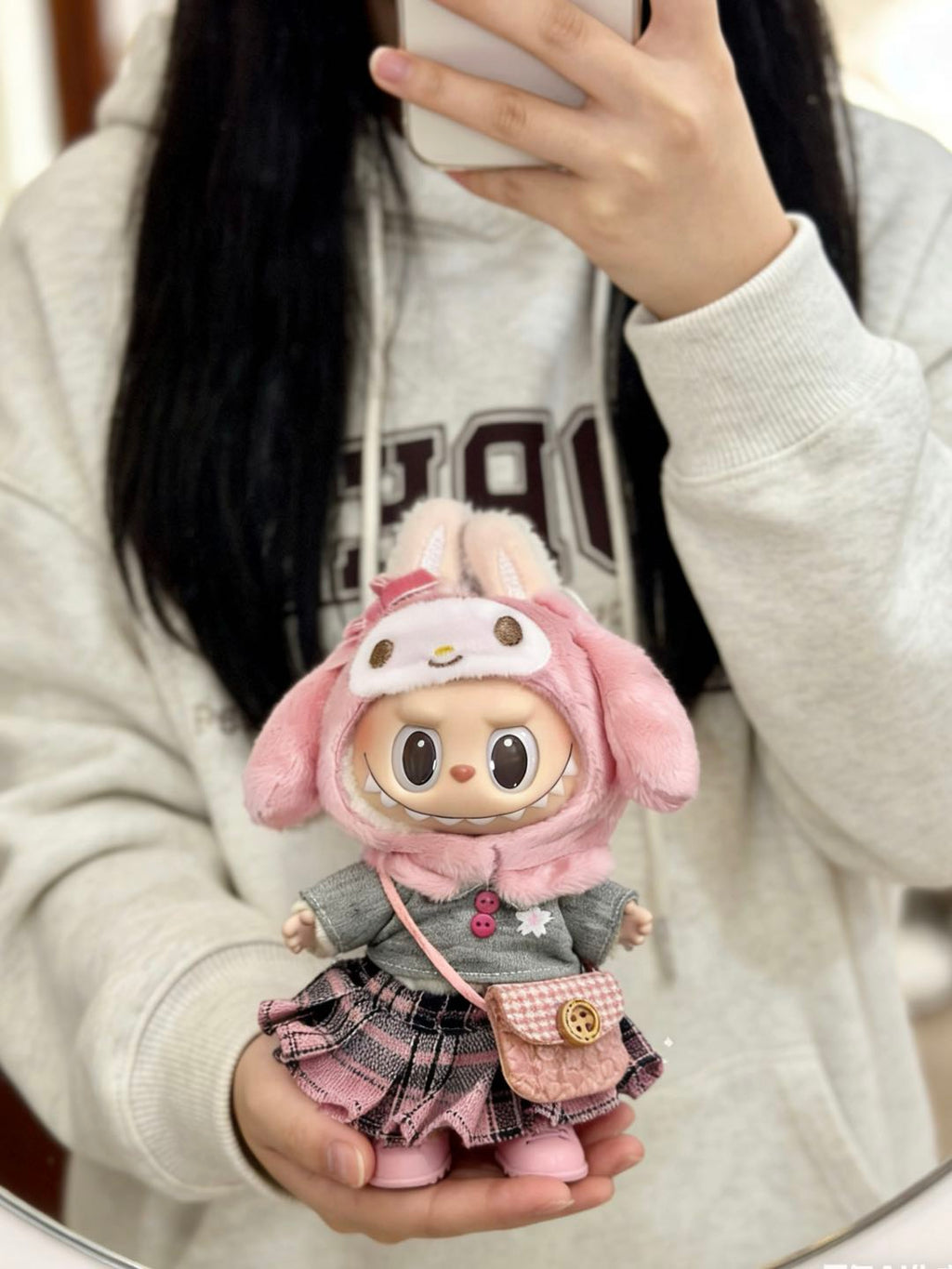 【Pink JK Set】Clothes for LABUBU Doll (NO Doll)