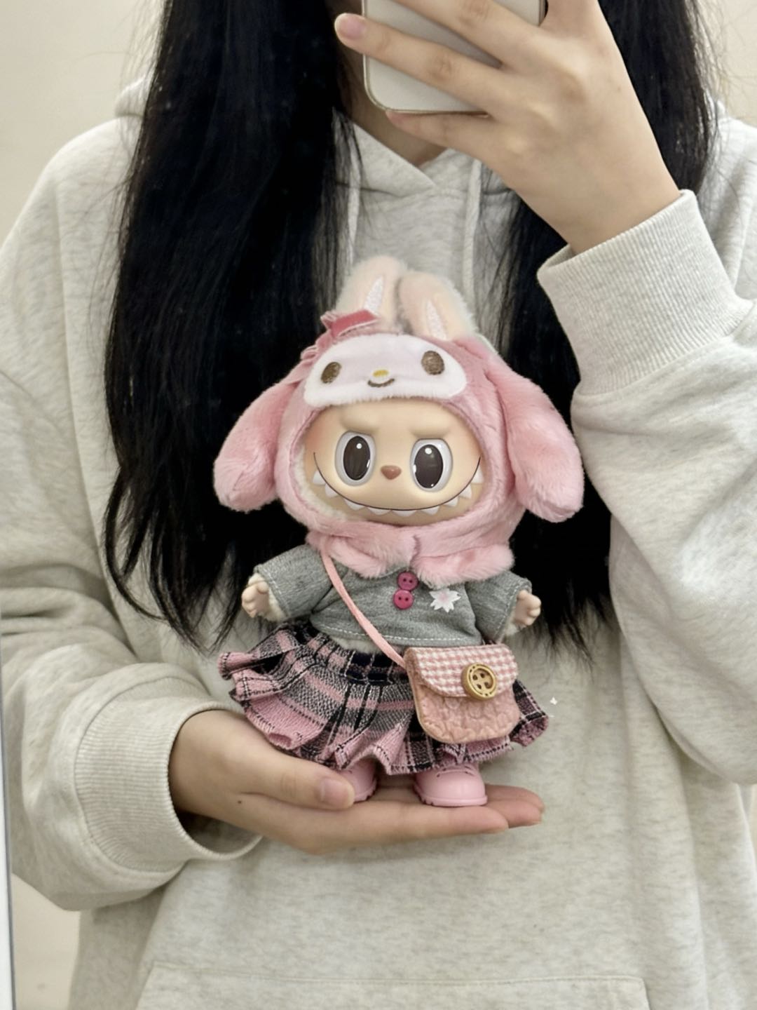 【Pink JK Set】Clothes for LABUBU Doll (NO Doll)