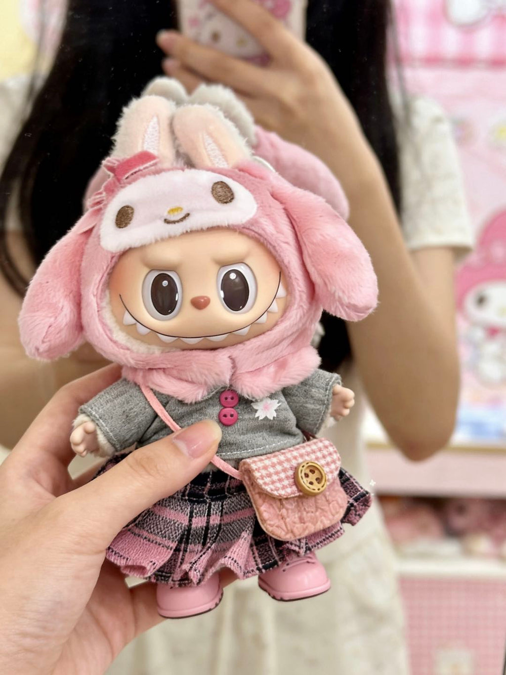 【Pink JK Set】Clothes for LABUBU Doll (NO Doll)