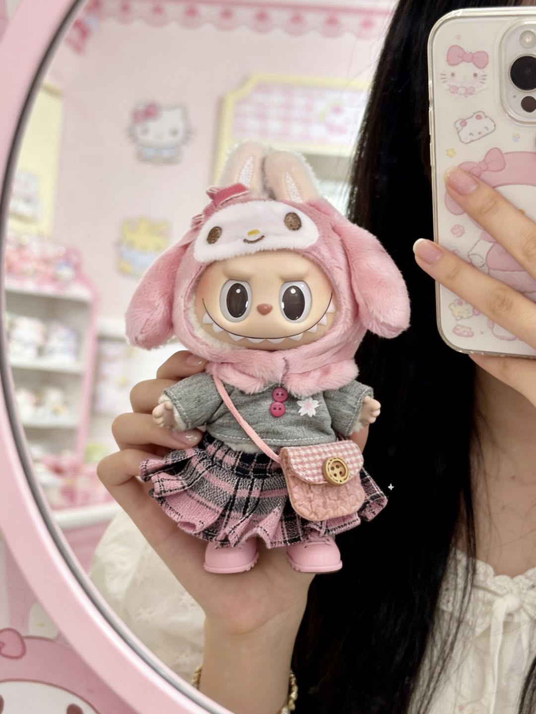 【Pink JK Set】Clothes for LABUBU Doll (NO Doll)