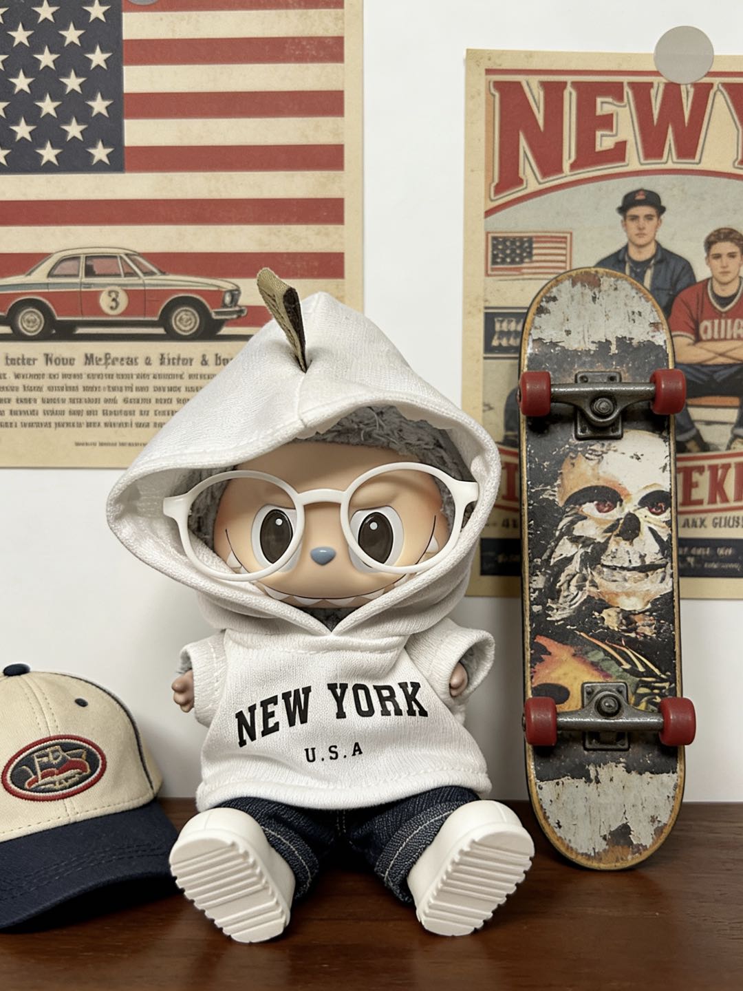 【New York White】Clothes for LABUBU Doll (NO Doll)