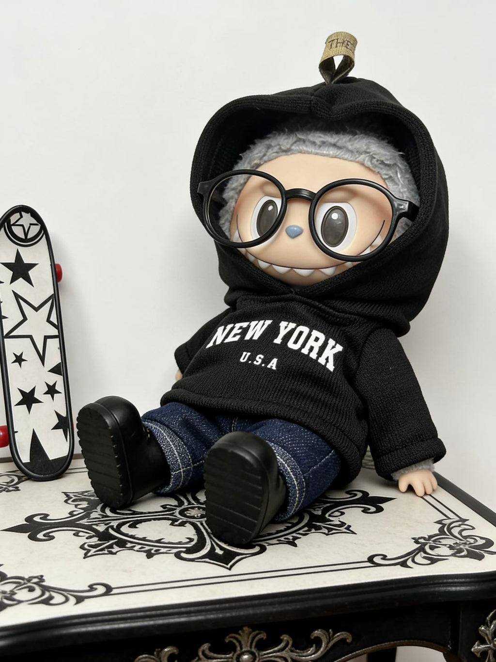 【New York Black】Clothes for LABUBU Doll (NO Doll)