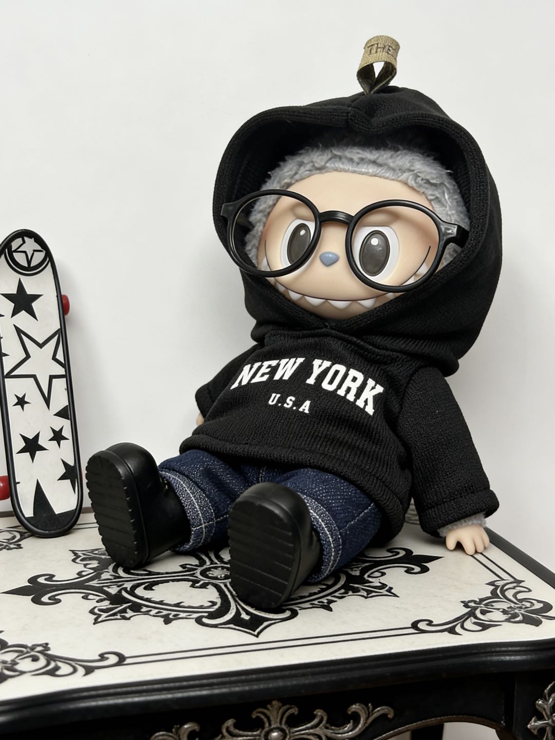 【New York Black】Clothes for LABUBU Doll (NO Doll)