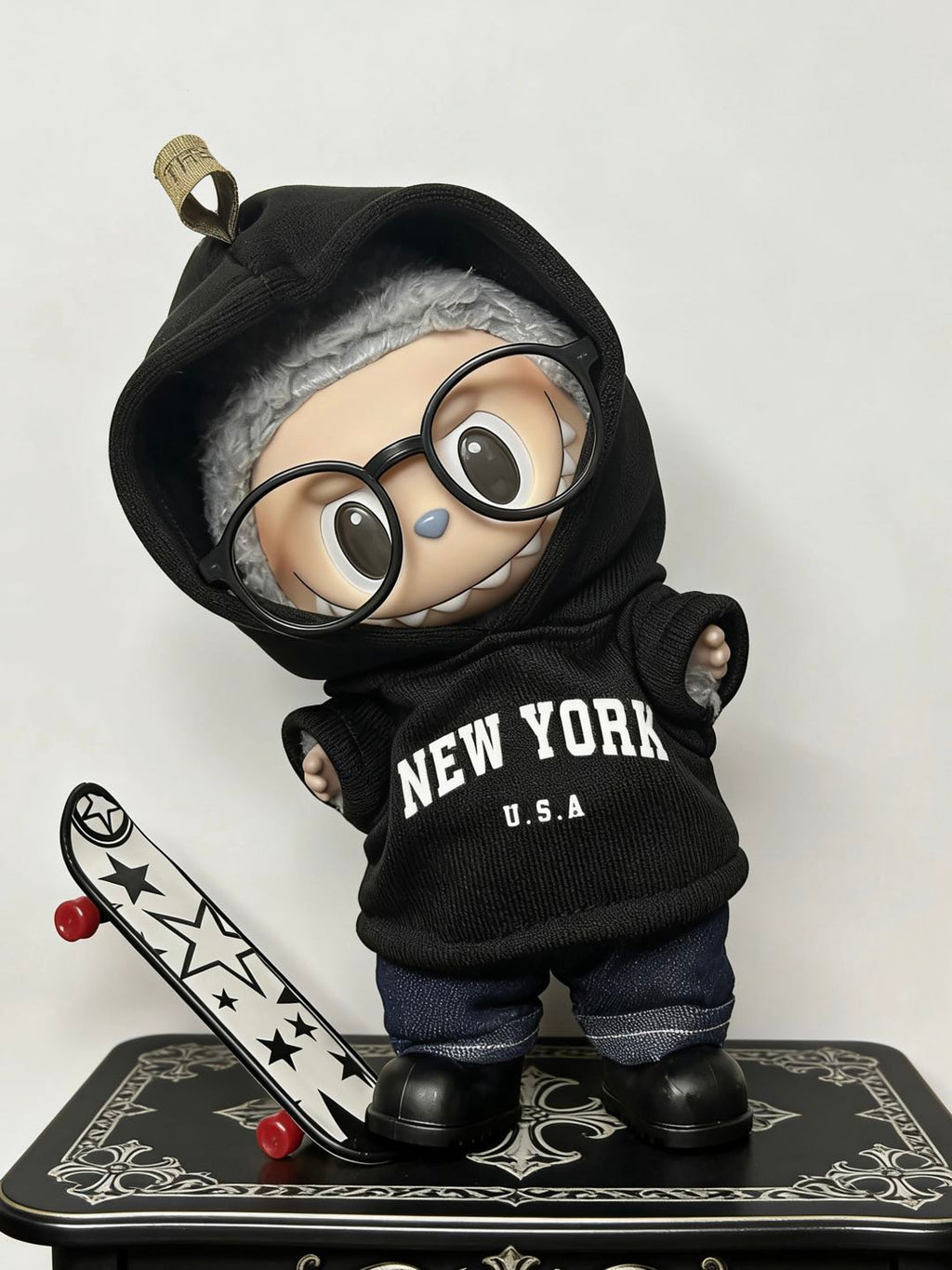 【New York Black】Clothes for LABUBU Doll (NO Doll)