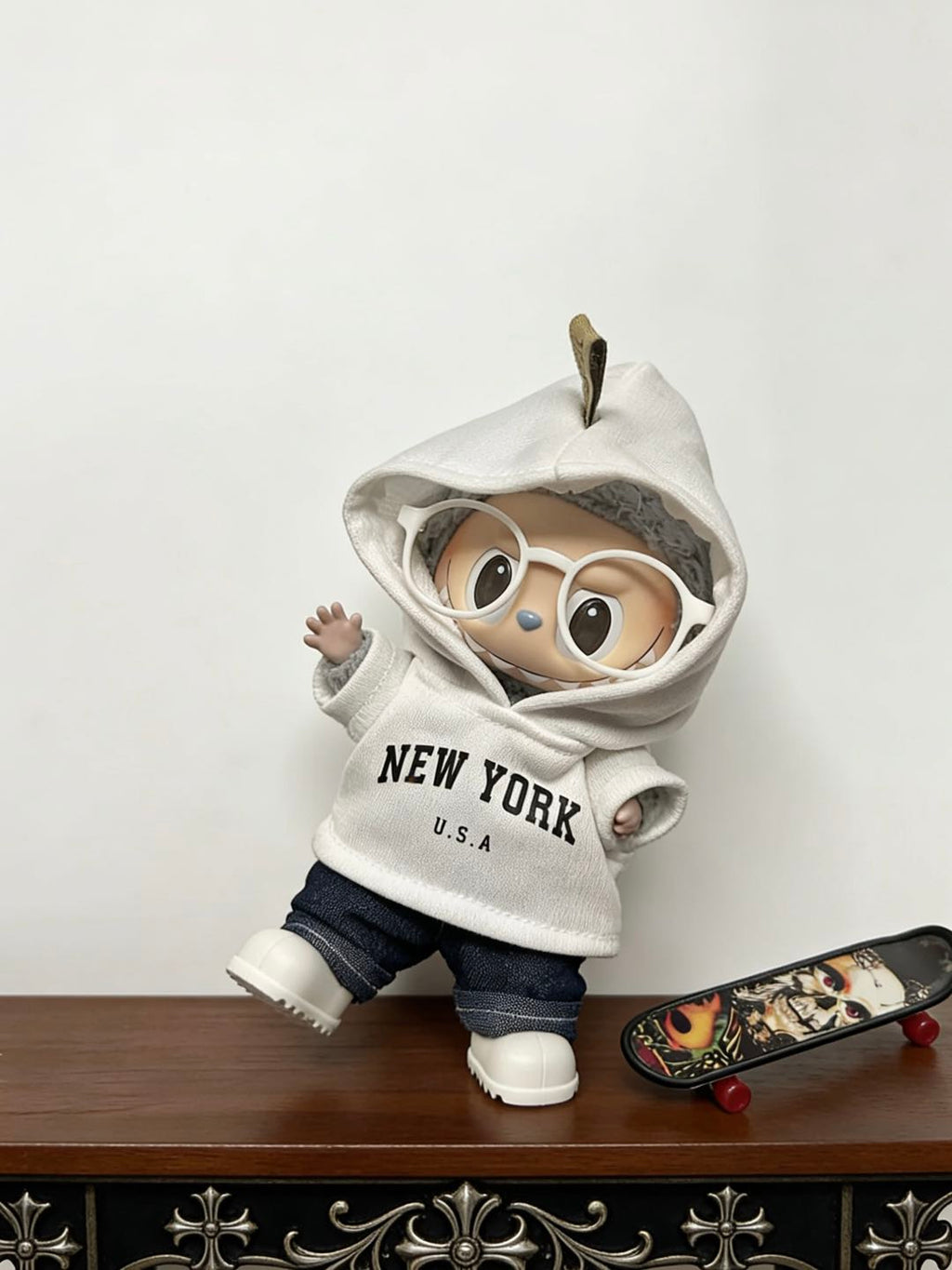 【New York White】Clothes for LABUBU Doll (NO Doll)