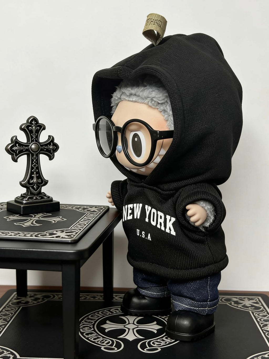 【New York Black】Clothes for LABUBU Doll (NO Doll)