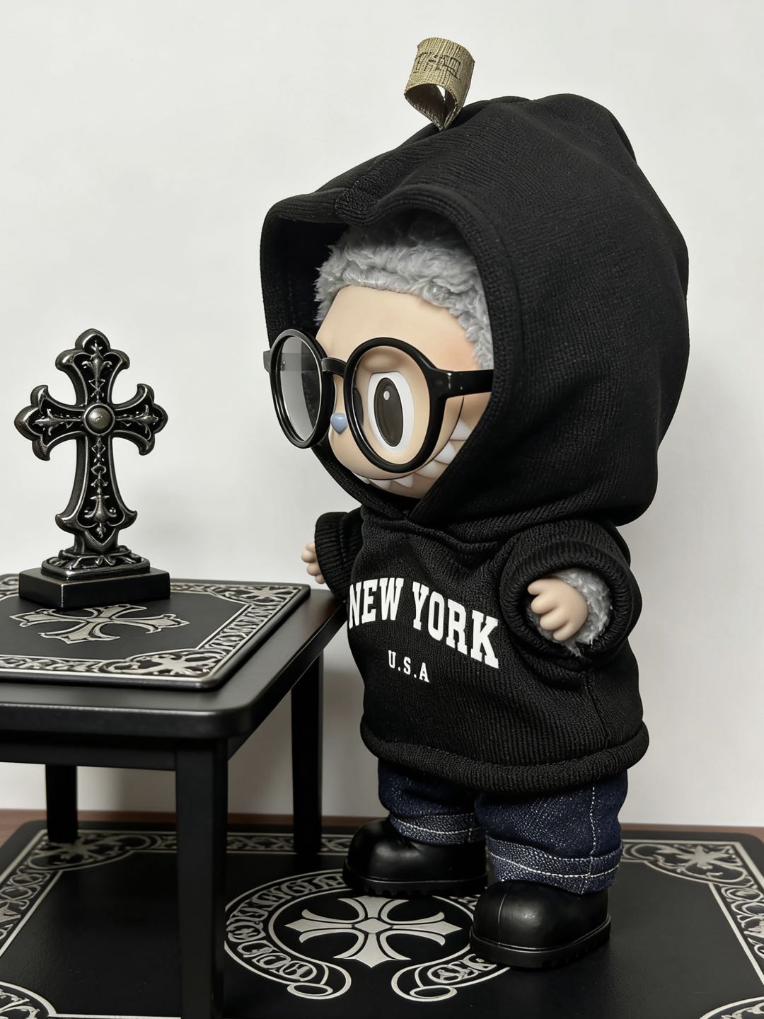 【New York Black】Clothes for LABUBU Doll (NO Doll)