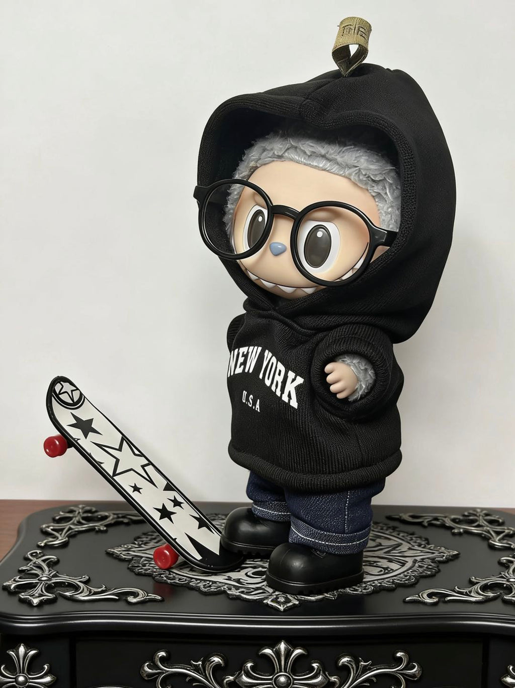 【New York Black】Clothes for LABUBU Doll (NO Doll)